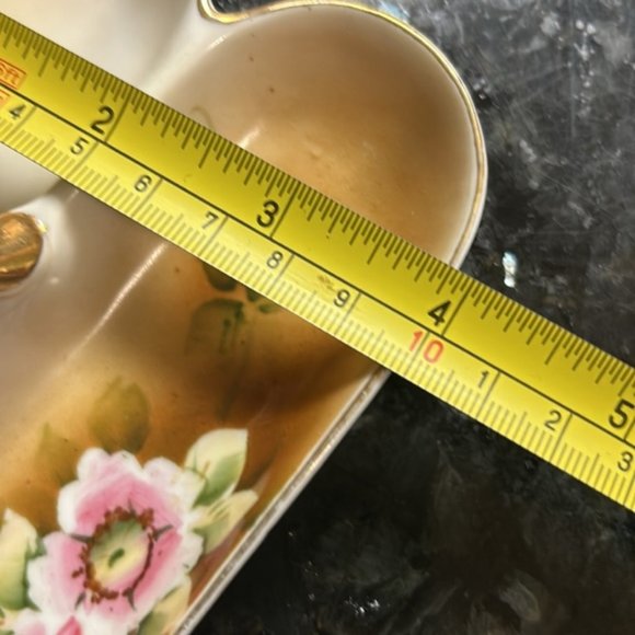 Vintage Morimura Hand Painted Noritake NIPPON Divided Dish Tray w/ Gold Handle - Picture 6 of 6